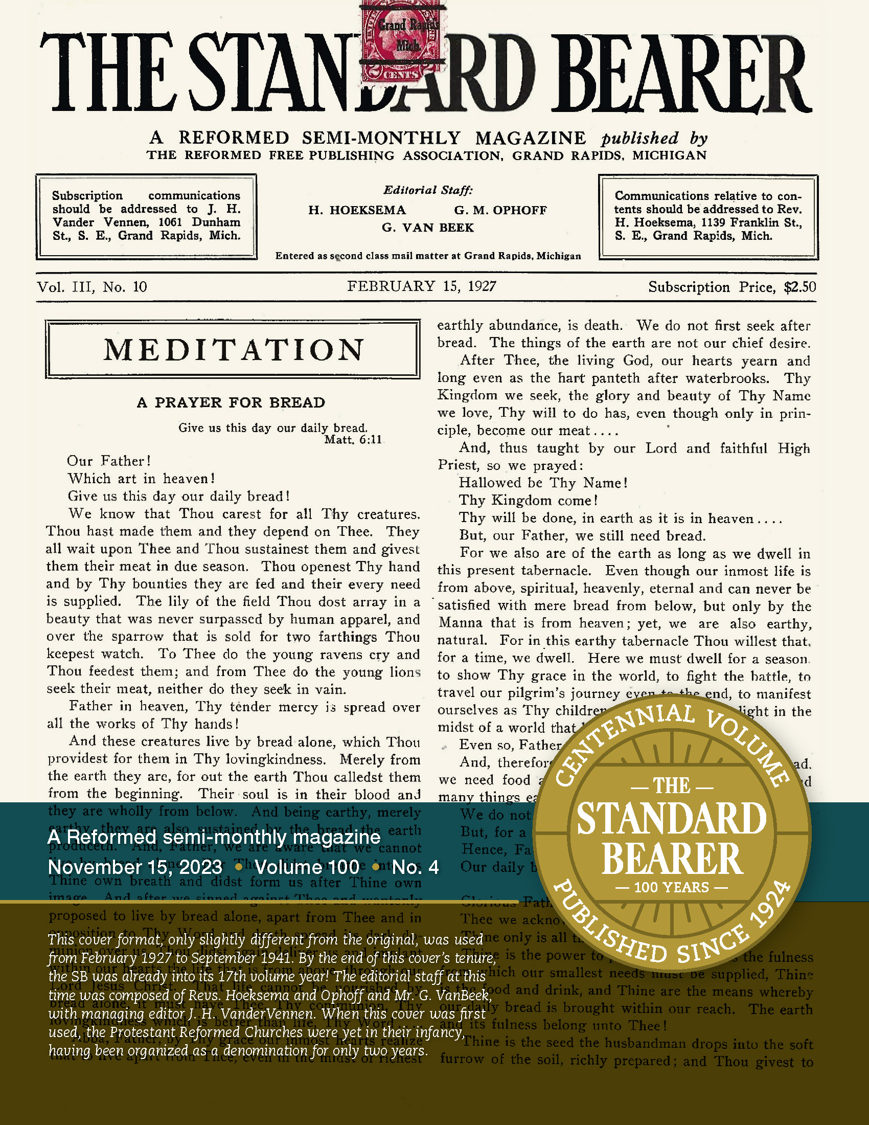 Archive The Standard Bearer Magazine by Reformed Free Publishing